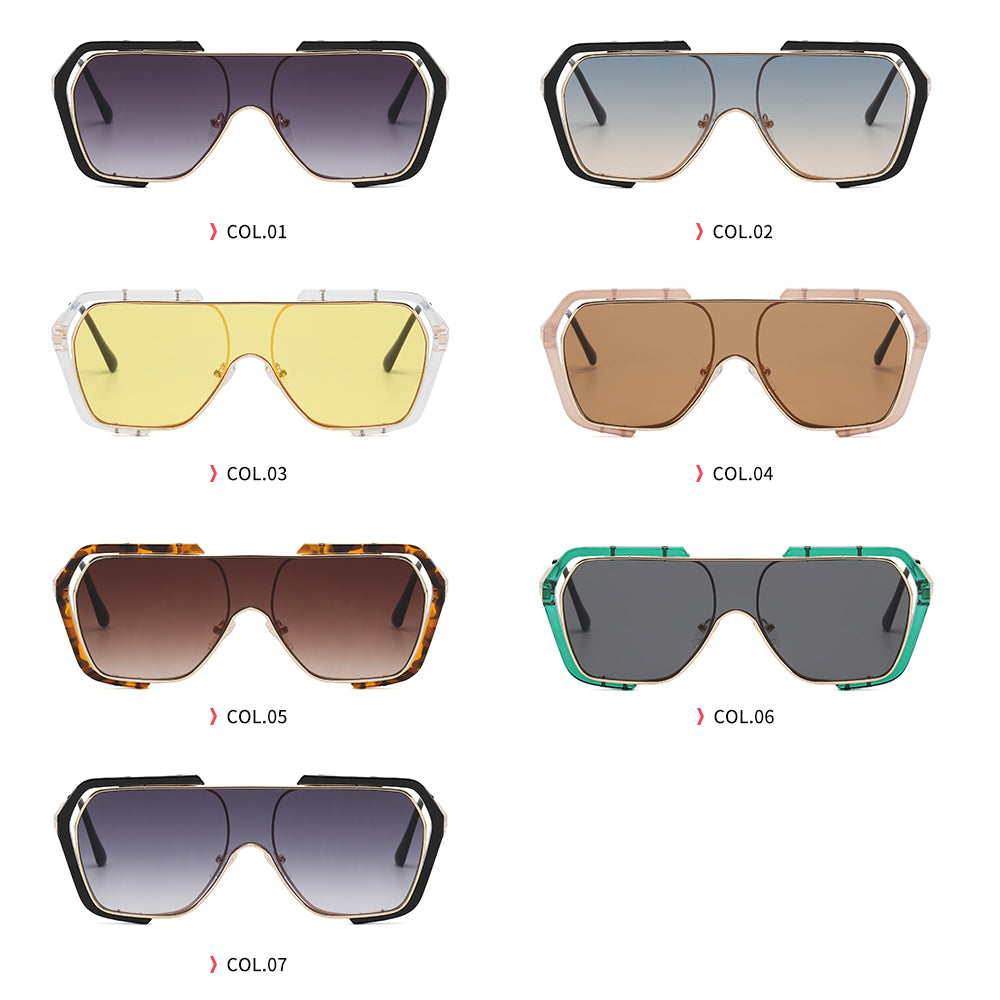 Oversize One Piece Lens Shades Sunglasses