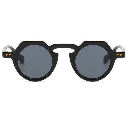 Women Small Round Steampunk Shades Sunglasses