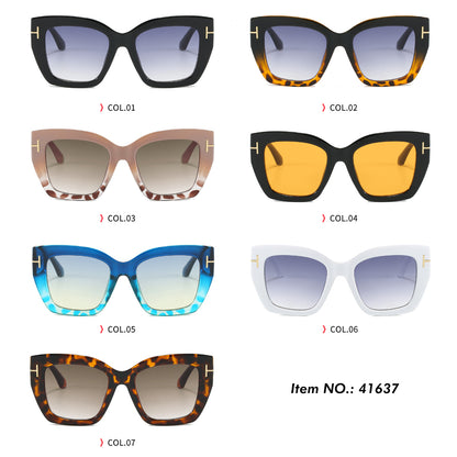 Retro Chic Cat Eye Women Square UV400 Protection Sunglasses