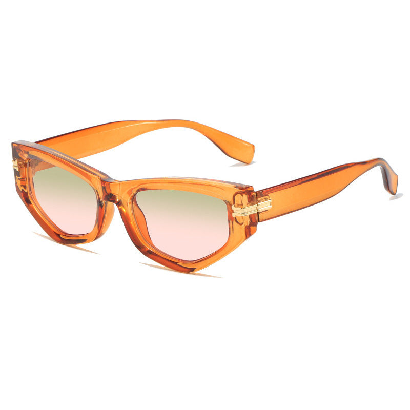 Cat Eye Women Small Polygon Irregular Sunglasses