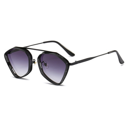 Vintage Metallic Steampunk Polygonal Sunglasses