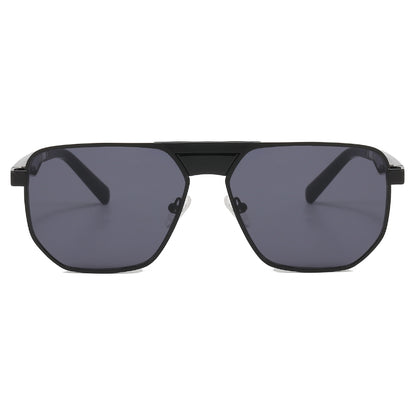 Men Oversized Luxury Shades Flat Top Square Sunglasses