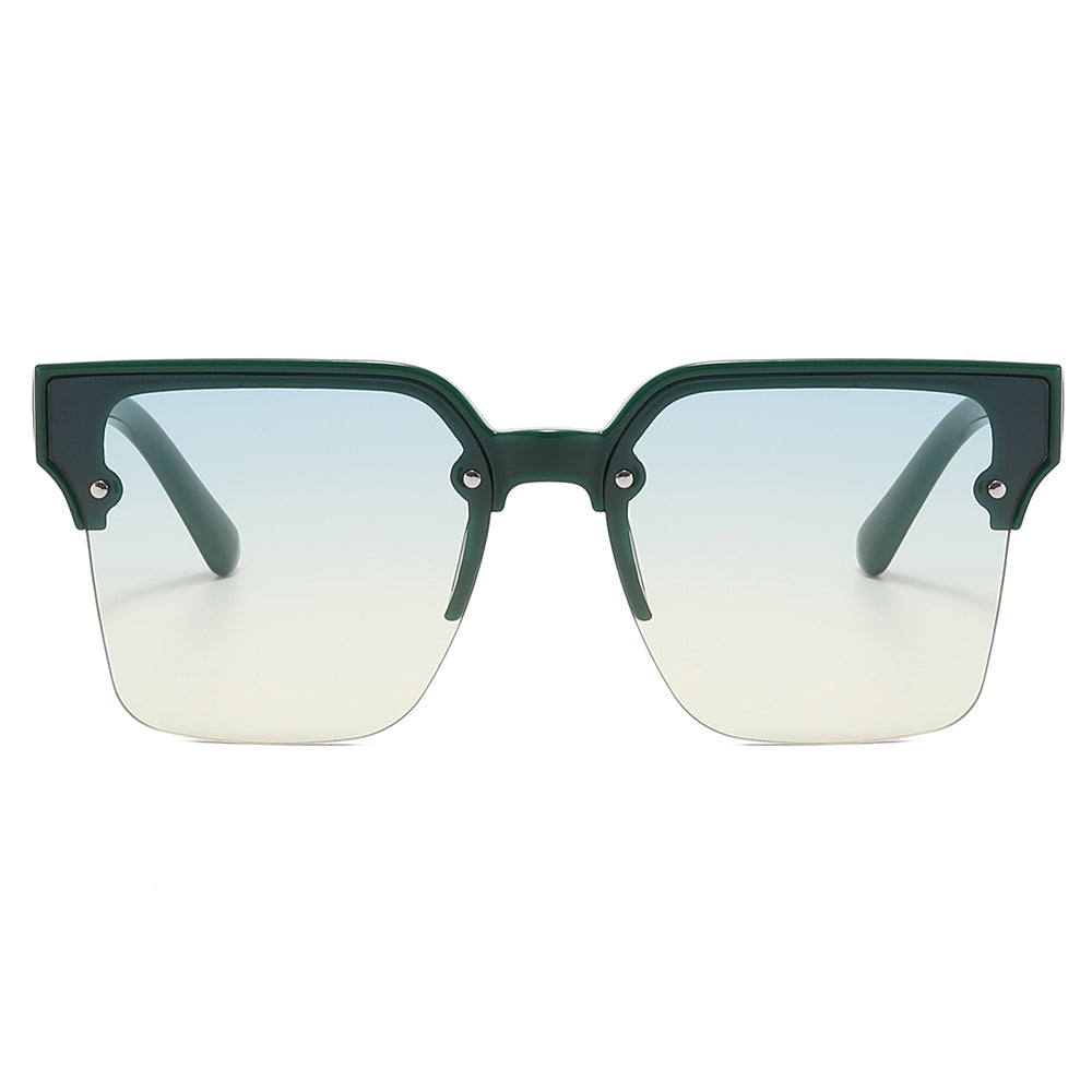 Square Half-rimless Shades Sunglasses