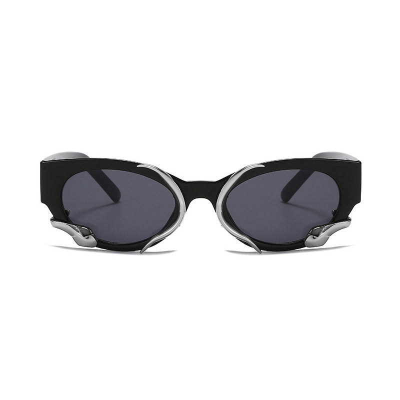 Snake Wrapped Cat Eye Oval Sunglasses