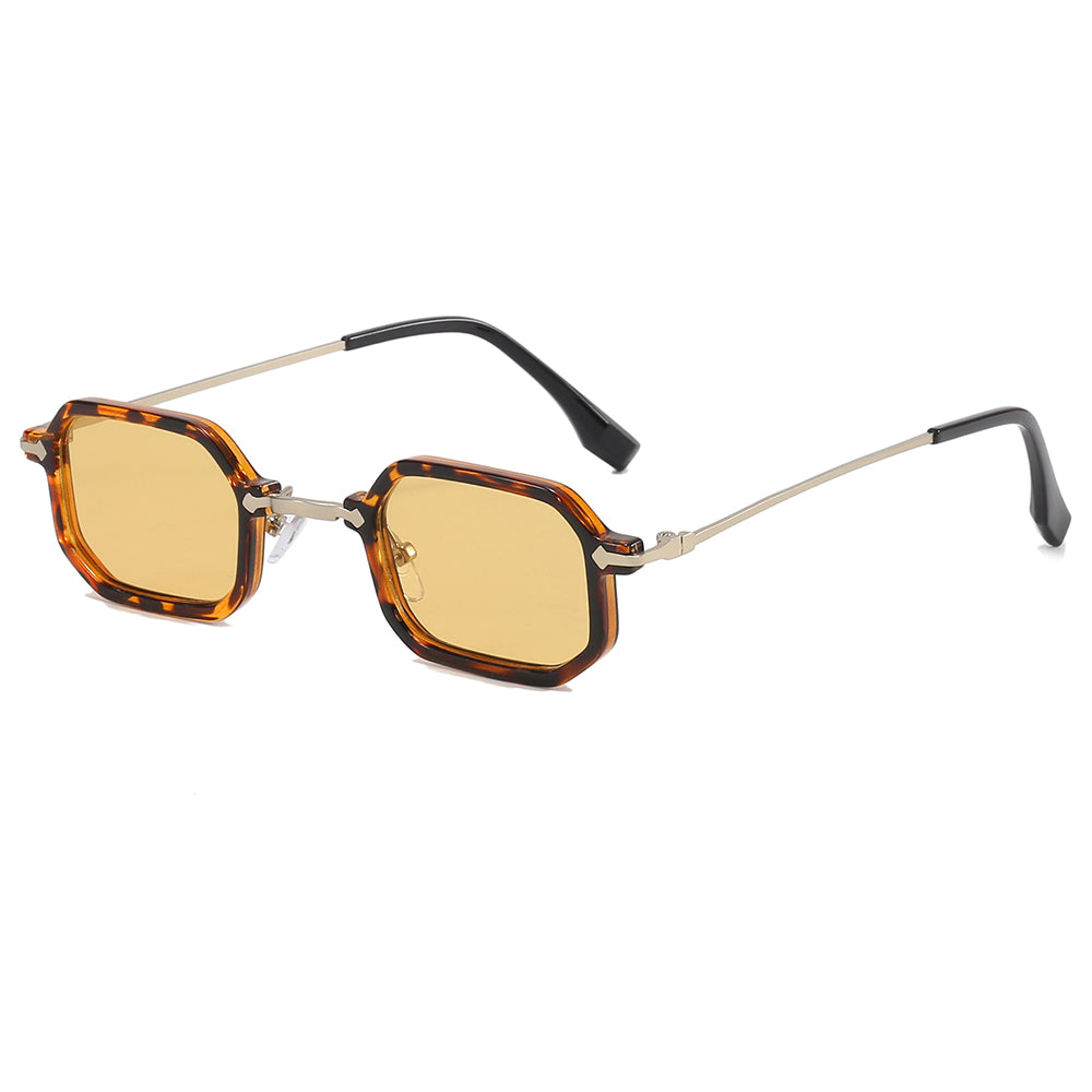 Tinted Lenses Fashion Small Geometric Frame Sunglasses