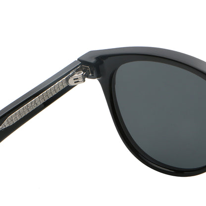 Classic Round Cat Eye Reinforced Wire-Core Temples Sunglasses