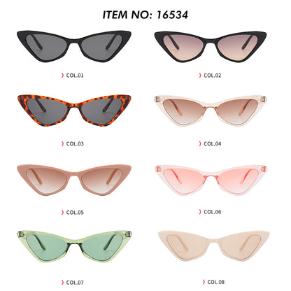 Cat Eye Women Small Triangle Sunglasses