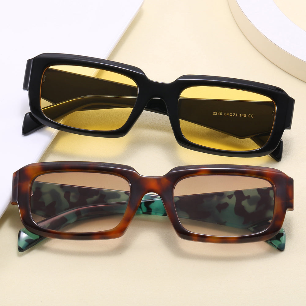 Retro Rectangle Thick Outdoor Sunglasses