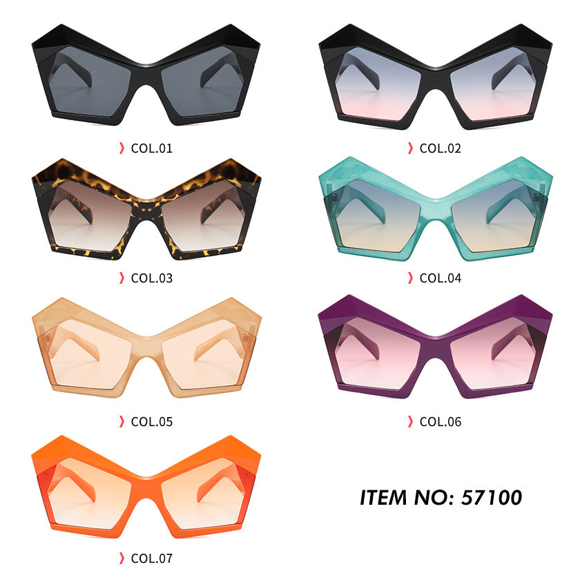 Polygon Oversized Women Shades Sunglasses