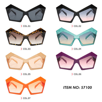 Polygon Oversized Women Shades Sunglasses