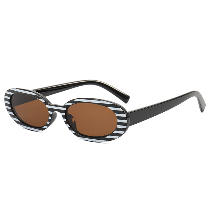 Retro Vintage Plastic Small Oval Sunglasses