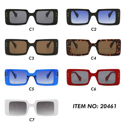 Retro Men Women Rectangle Sunglasses