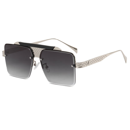 Flat Top Men Shades Big Frame Sunglasses