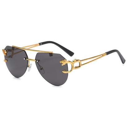 Rimless Men Women Luxury Steampunk Gradient Shades Sunglasses