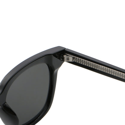 Classic Square Cat Eye Hipster Reinforced Wire-Core Temples Sunglasses
