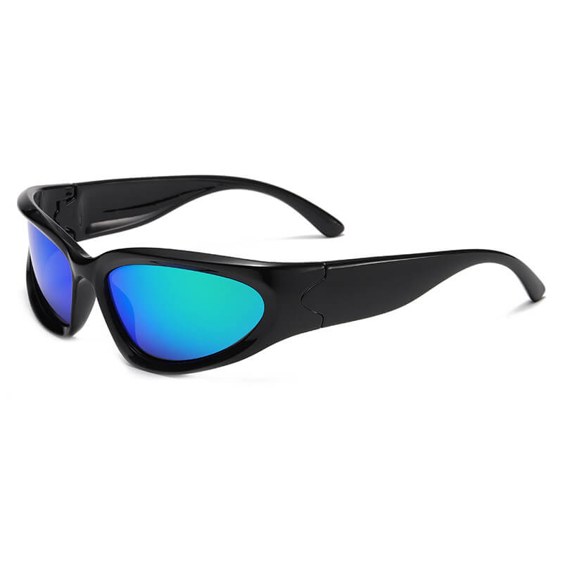 POLARIZED Wrap Around Futuristic Fashion Y2K Sunglasses for Men Women