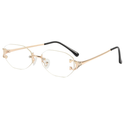 Oval Rimless Sunglasses