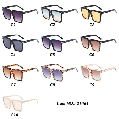 Oversized Cat Eye Women Square Ombre Shades Sunglasses