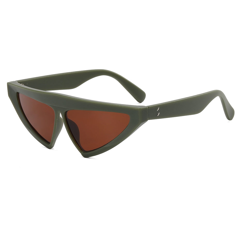 Cat Eye Women Flat Top Small Triangle Sunglasses