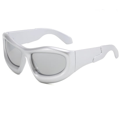 Oversized Rectangle Cat Eye Thick Sporty Y2K Sunglasses