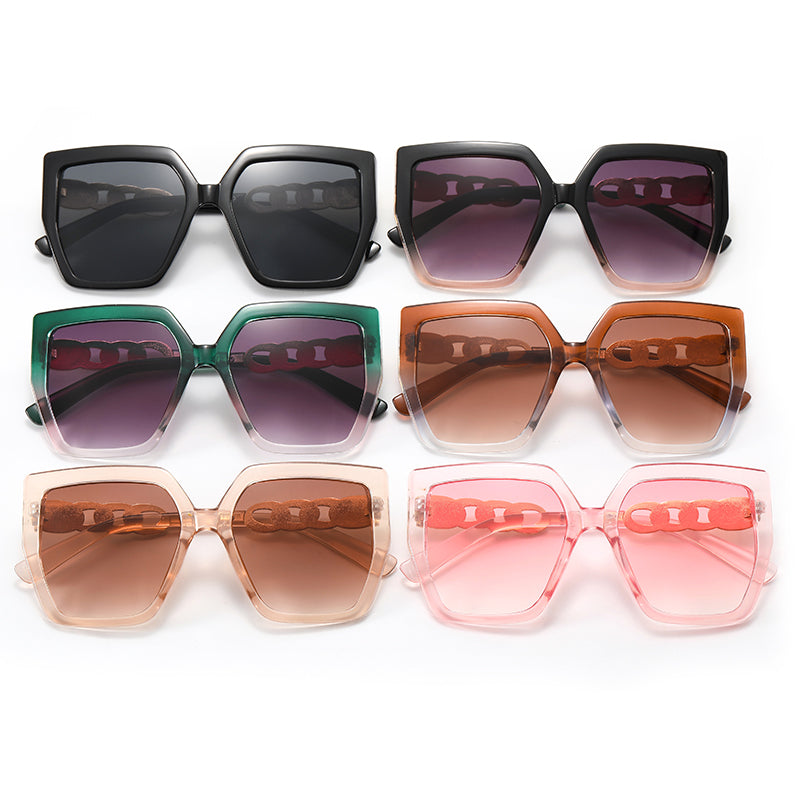 Square Oversized Gradient Shades Sunglasses