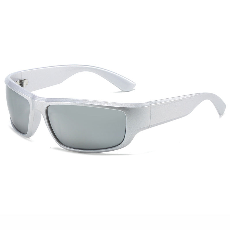 Flat Top Square Sporty Wrap Around Sunglasses