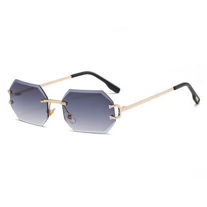 Octagonal Rimless Sunglasses