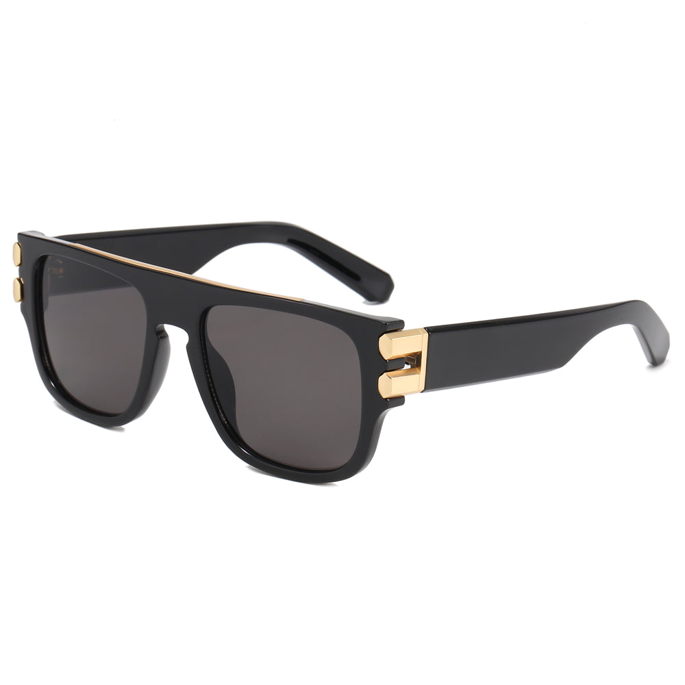 Oversized luxury Flat Top Square Shades Sunglasses