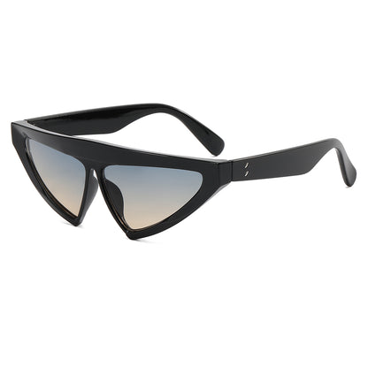 Cat Eye Women Flat Top Small Triangle Sunglasses