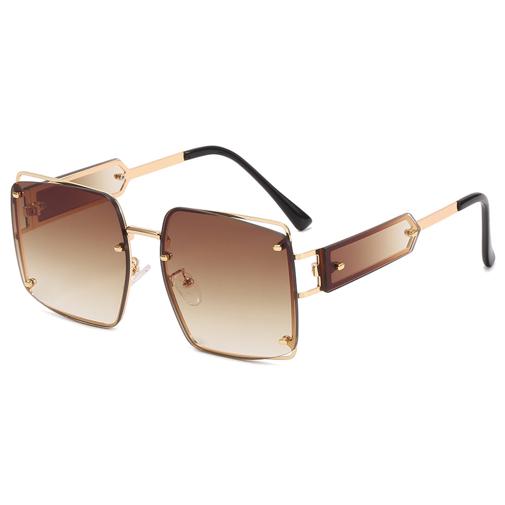 Square Metal Frame Sunglasses
