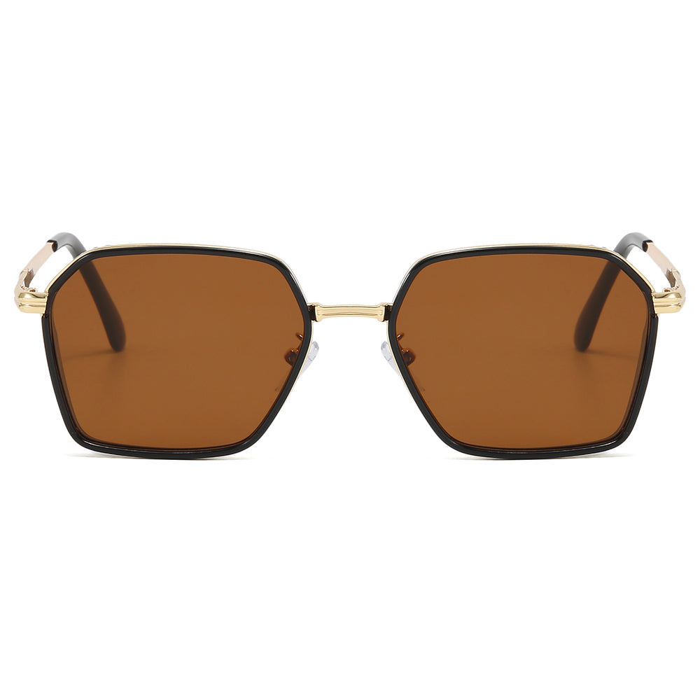 Vintage Square Steam Punk Metal Sunglasses