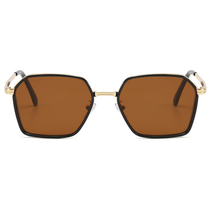 Vintage Square Steam Punk Metal Sunglasses