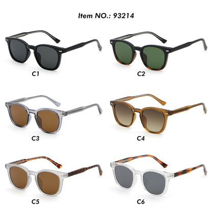 Retro Classic Round Reinforced Wire-Core Temples Sunglasses