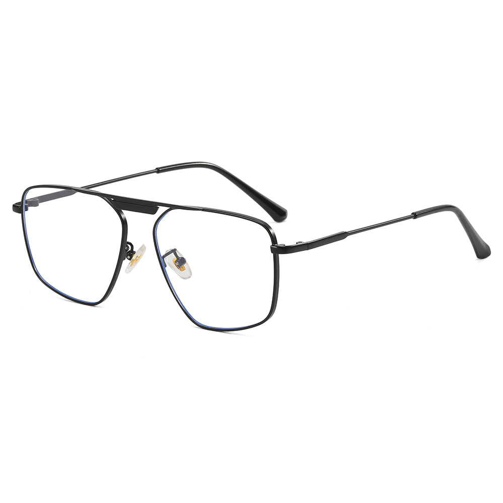 Metal Frame Flat Top Gradient Sunglasses