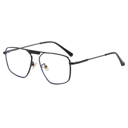 Metal Frame Flat Top Gradient Sunglasses