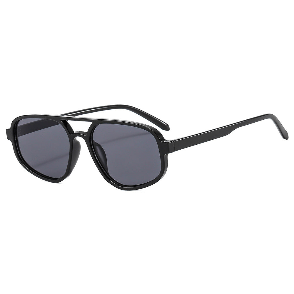 Retro Oversized Square Flat Top Sunglasses