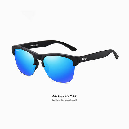 Polarized semi-rimless lifestyle Sunglasses