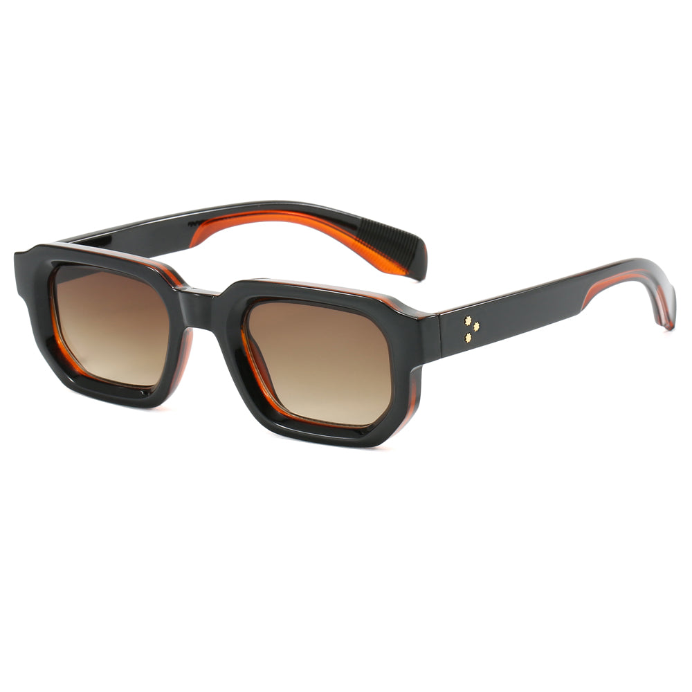 Retro Vintage Rectangle Street Shot Sunglasses
