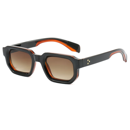 Retro Vintage Rectangle Street Shot Sunglasses