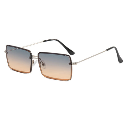 Small Rectangle Metal Frame Sunglasses