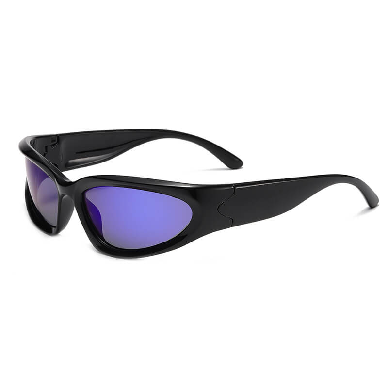 POLARIZED Wrap Around Futuristic Fashion Y2K Sunglasses for Men Women