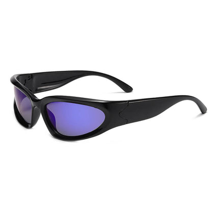 POLARIZED Wrap Around Futuristic Fashion Y2K Sunglasses for Men Women