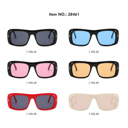 Flat Top Square Black Shades Sunglasses