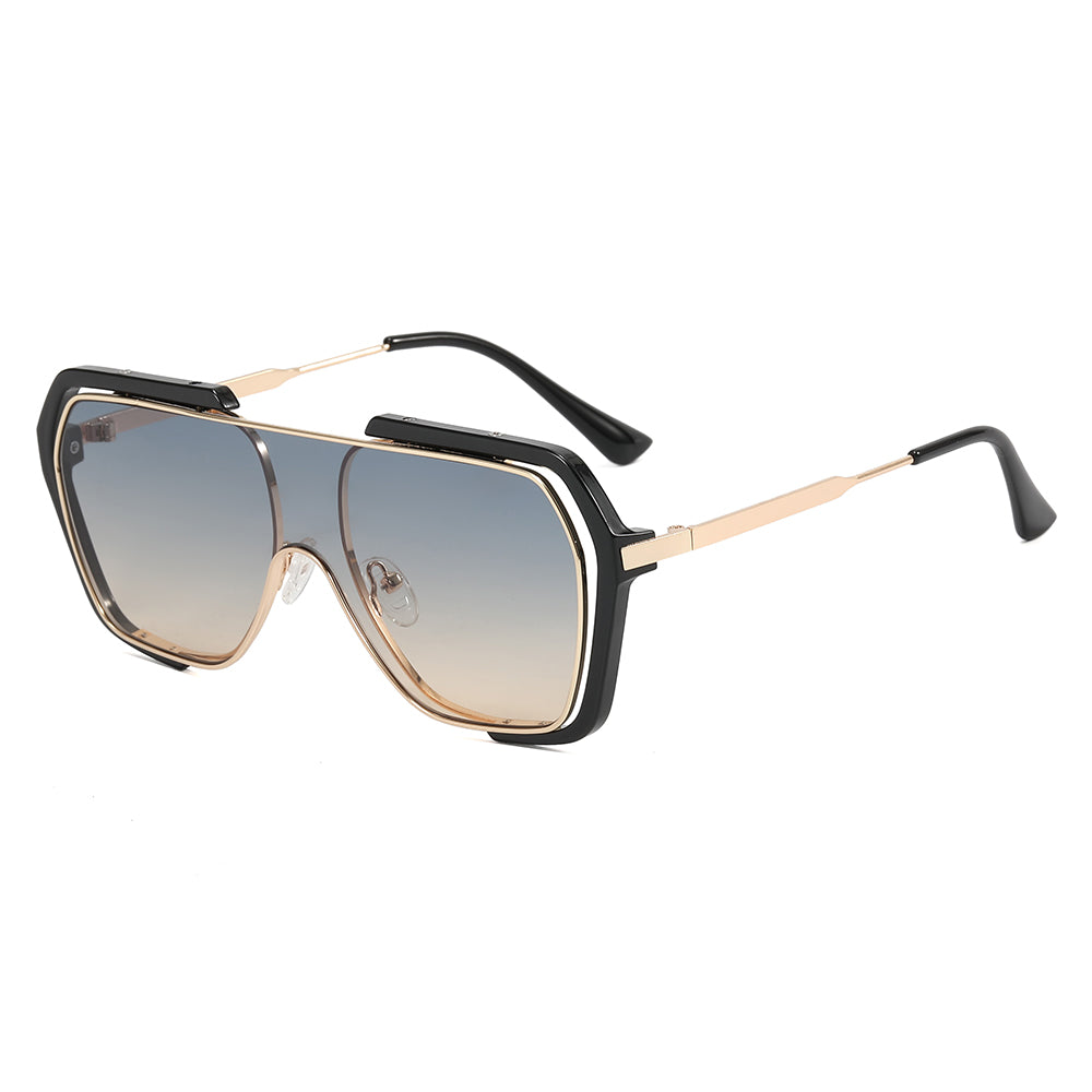 Oversize One Piece Lens Shades Sunglasses