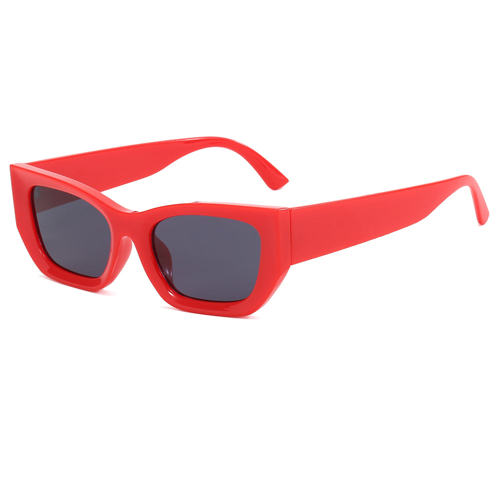 Cat Eye Women Flat Top Polygonal Sunglasses