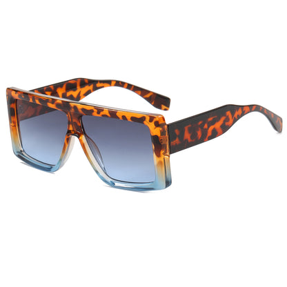 Oversized Flat Top Square Sunglasses