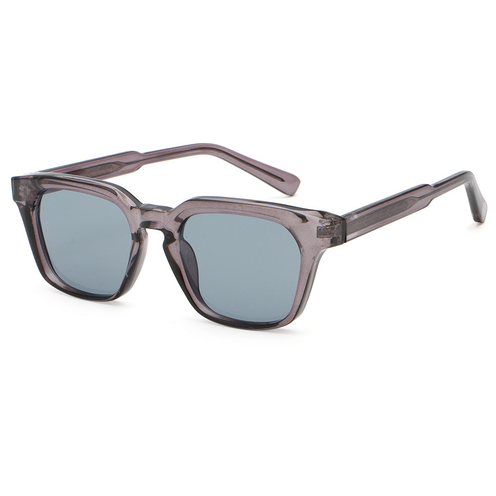 Retro Square Reinforced Wire-Core Temples Outdoor Vacation Sunglasses