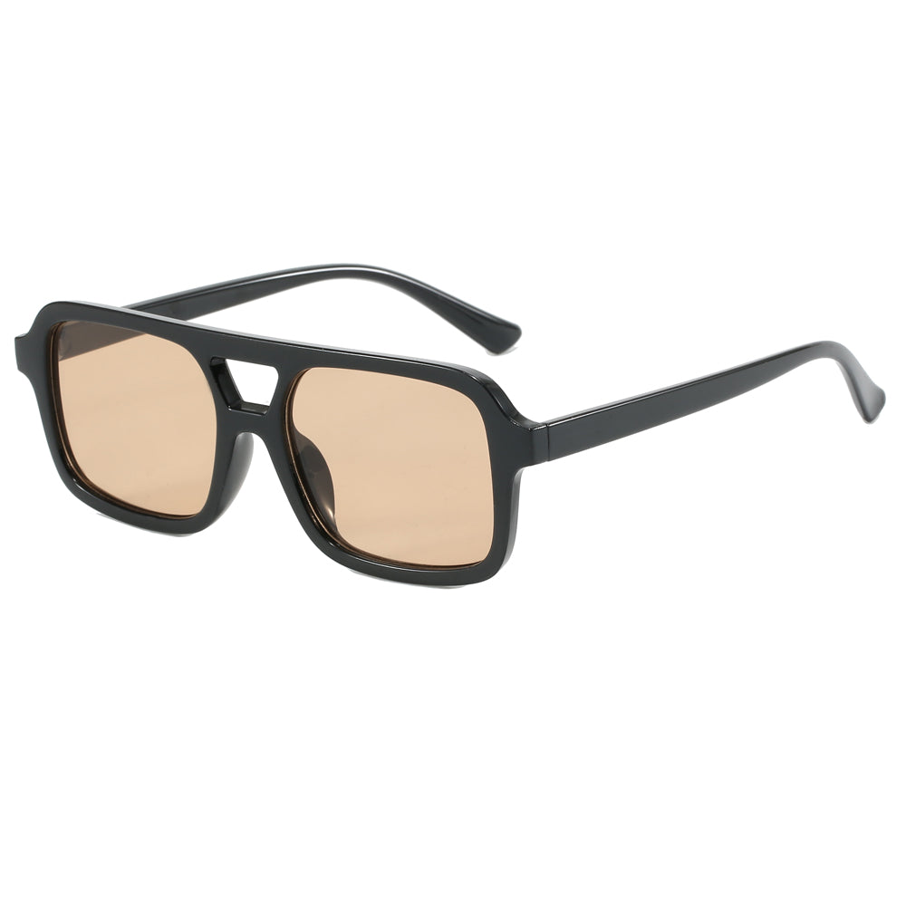 Trendy Rectangle Flat Top Shades Sunglasses