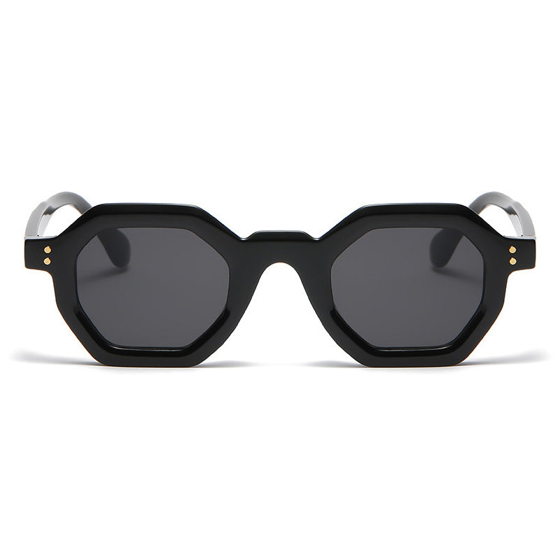 Retro Classic Hexagonal Frame Trendy Sunglasses