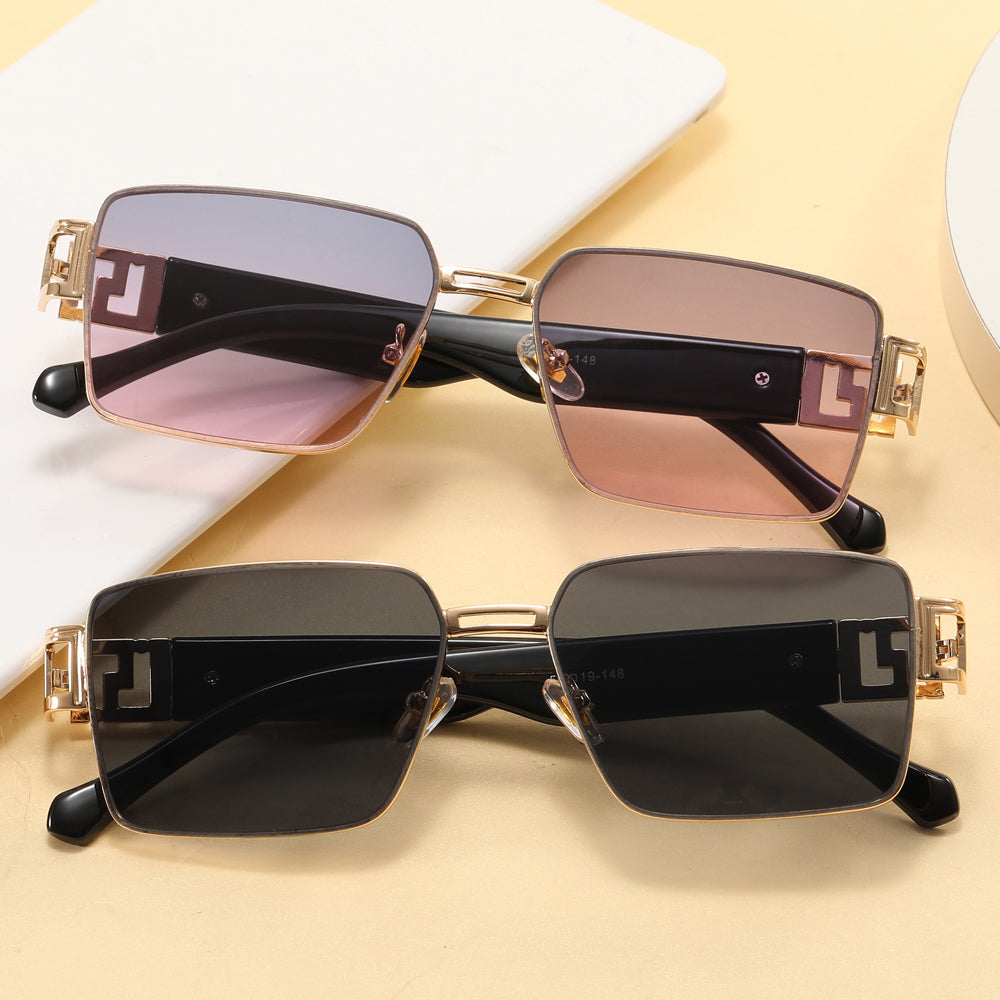 Fashion Metal Frame Gradient Shades Sunglasses